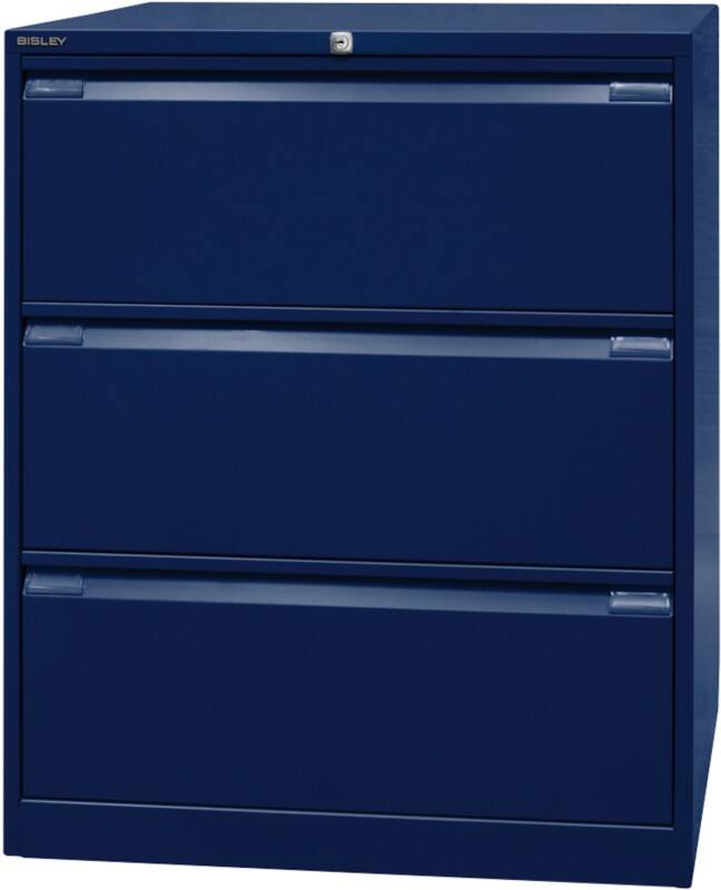 Bisley Hängeregistraturschrank Original 3 Schübe Oxfordblau 800 x 622 x 1.016 mm