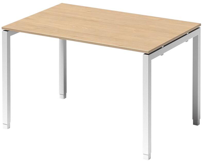 Bisley Cito Höhenverstellbar Schreibtisch Ahorn 4 Metallfüße 1.200 (B) x 800 (T) x 740 (H) mm MFC (Melaminbeschichtete Spanplatte), Stahl