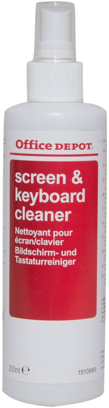 Office Depot Bildschirmreiniger- und Tastaturreinigungsspray Rot, Weiß 250 ml