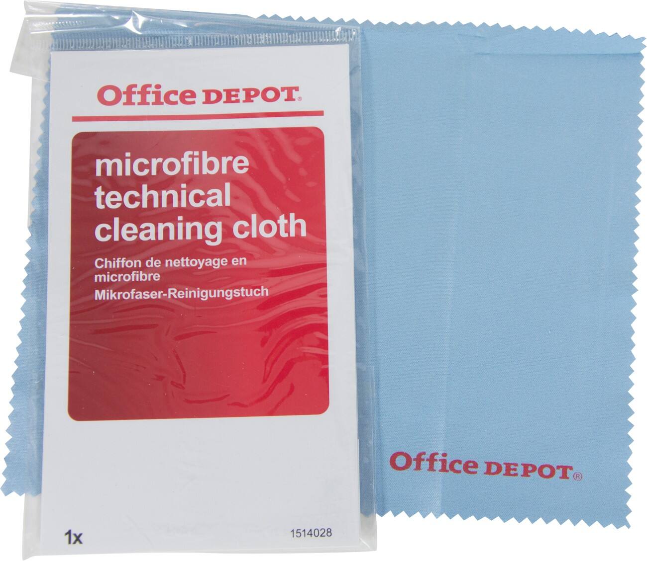 Office Depot Mikrofaser-Reinigungstuch Blau 15 x 18 cm