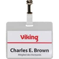 Viking Namensschilder Clip 9 x 6 cm Kunststoff 50 Stück