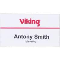 Office Depot Standard Namensschild mit Kombiklemme Horizontal 75 x 40 mm 50 Stück