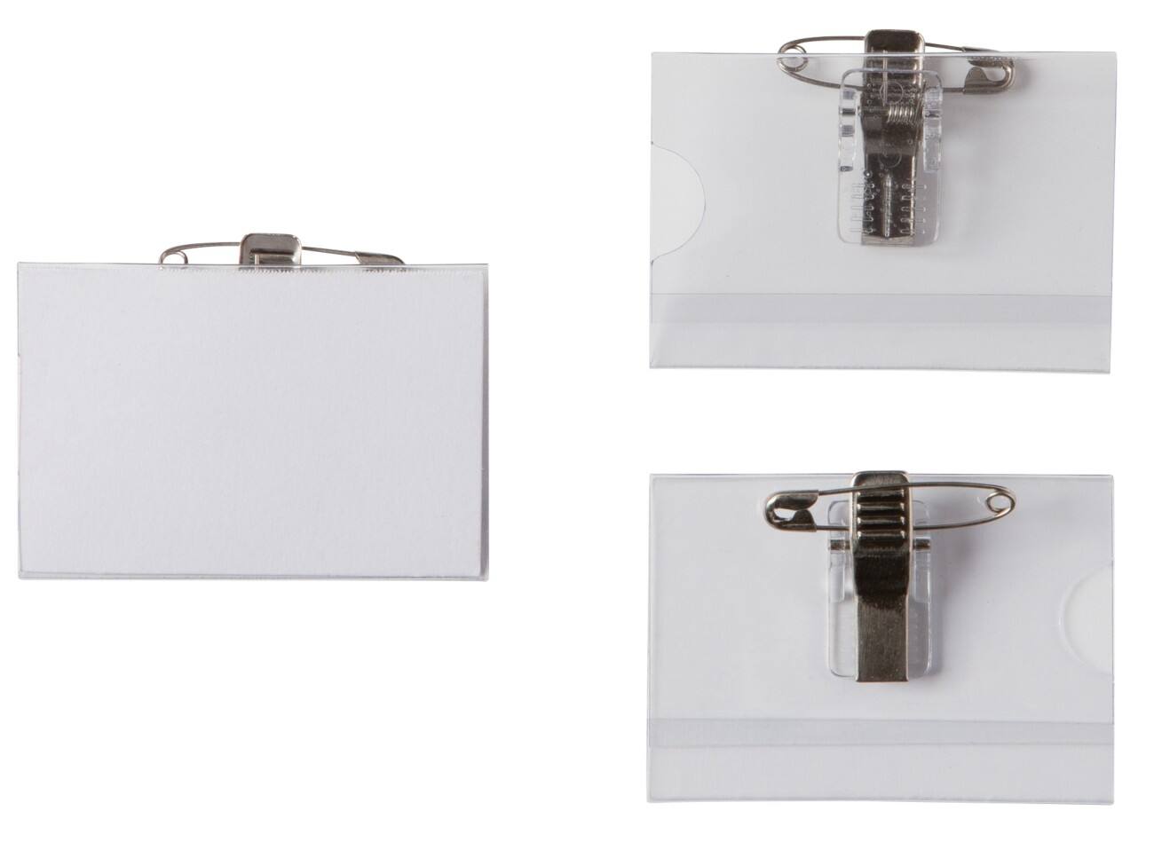 Office Depot Standard Namensschild mit Kombiklemme Horizontal 62 x 43 mm 25 Stück