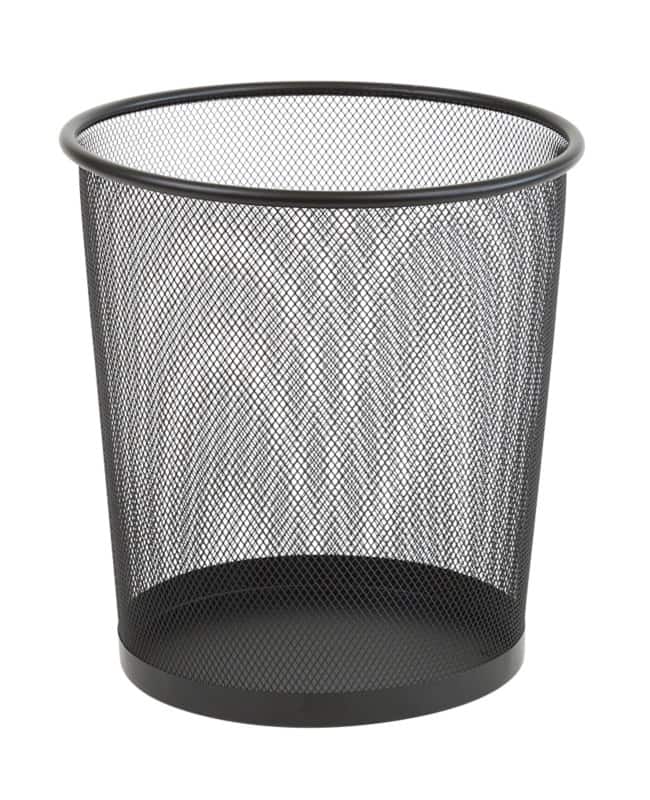 Viking Papierkorb 15 L Schwarz Metall