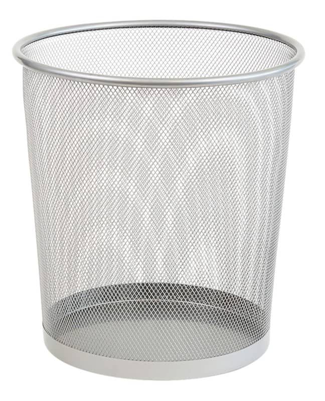 Viking Papierkorb 15 L Silber Metall