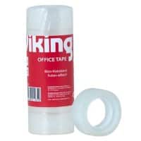 Niceday Büro Klebeband Polypropylen 19mm x 10 m Transparent Packung mit 8 Stück