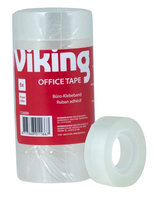 Viking Klebeband Transparent 19 mm (B) x 33 m (L) Kleiner Kern PP (Polypropylen)  6 Rollen