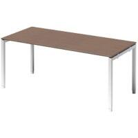 Bisley Schreibtisch Cito Walnuss, Verkehrsweiß 1.800 x 1.200 x 850 mm