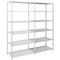 ARNO SPACE Arno Regale 6 Fachböden Verzinkt 1.000 x 300 x 2.250 mm Grau
