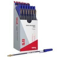 Viking SBM Kugelschreiber Blau 0.4 mm Mittel Kugelschreiber 50 Stück
