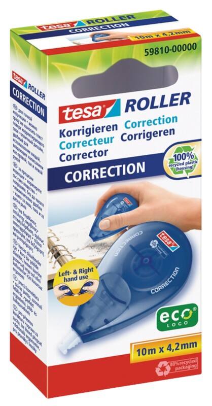 tesa correction Nachfüllbares Korrekturband Horizontal 4.2 mm x 10m Blau