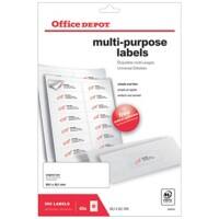 Office Depot Multifunktionsetiketten selbstklebend 99,1 x 38,1mm Weiß 40 Blatt mit 14 Etiketten