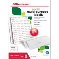 Office Depot Multifunktionsetiketten Spezial Recycled Weiß 38,1 x 21,2 mm 100 Blatt à 65 Etiketten