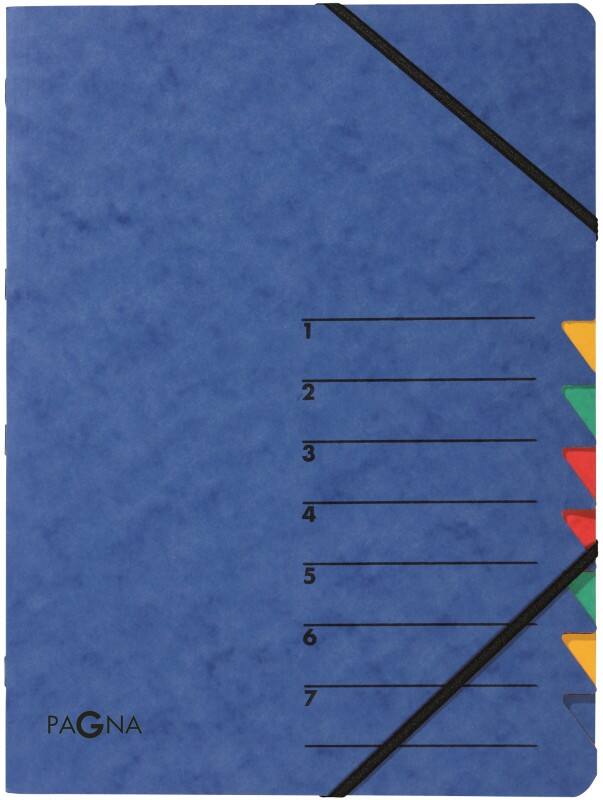 PAGNA Easy Ordnungsmappe 24061-02 DIN A4 Karton Gummiband 24 (B) x 0,4 (T) x 32 (H) cm Blau