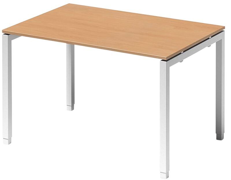 Bisley Cito Höhenverstellbar Schreibtisch Buche 4 Metallfüße 1.200 (B) x 800 (T) x 740 (H) mm MFC (Melaminbeschichtete Spanplatte), Stahl