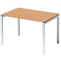 Bisley Schreibtisch Cito Buche, Verkehrsweiß 1.200 x 1.200 x 850 mm