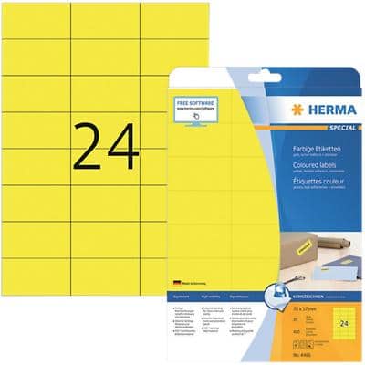 HERMA 4466 Multifunktionsetiketten SuperPrint Blau Rechteckig 480 Etiketten pro Packung