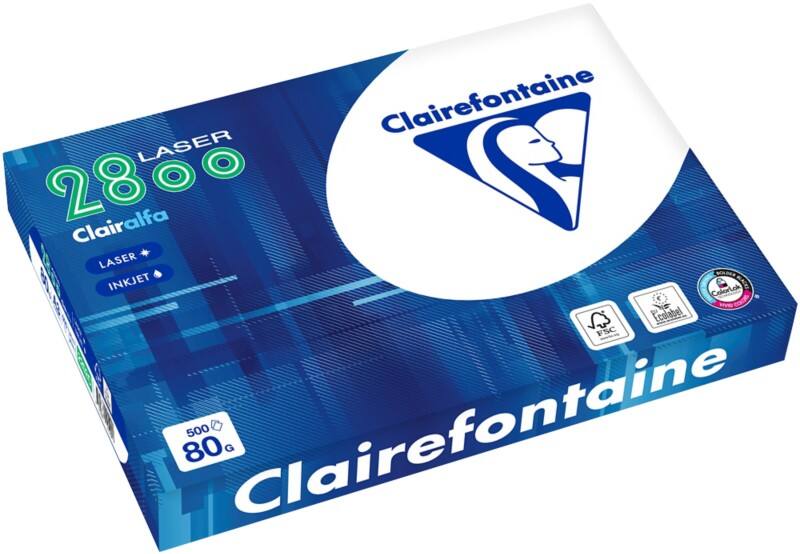 Clairefontaine Clairalfa  DIN A3 Druckerpapier Weiß 80 g/m² Glatt 500 Blatt
