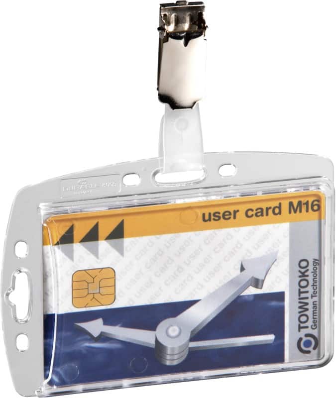 DURABLE Hartbox Ausweishalter Clip 5,4 x 8,5 cm PS (Polystyrol) 25 Stück