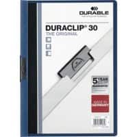 DURABLE Duraclip Klemmmappe 30 Blatt A4 Blau