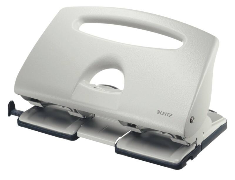 Leitz 4 Löcher Locher Metall 40 Blatt 5132 Grau