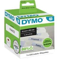 DYMO LW Hängemappen-Etiketten Authentisch 99017 S0722460 Selbsthaftend Schwarz auf Weiß 12 x 50 mm 220 Etiketten