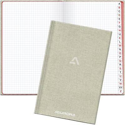 AURORA Notizbuch Spezial Kariert Gebunden Grau Nicht perforiert 192 Seiten
