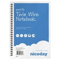Viking Notebook A5 Kariert Spiralbindung Papier Softcover Blau Nicht perforiert 100 Seiten 5 Stück à 50 Blatt