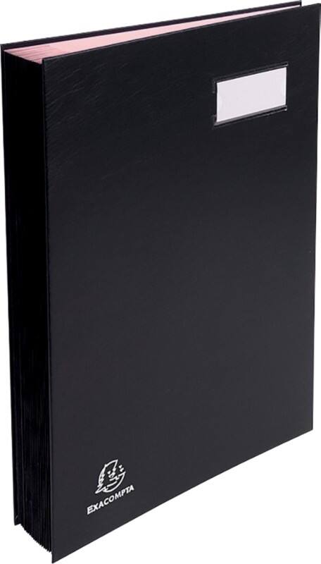 Exacompta Unterschriftsmappe DIN A4 Schwarz Pappkarton, PP (Polypropylen)