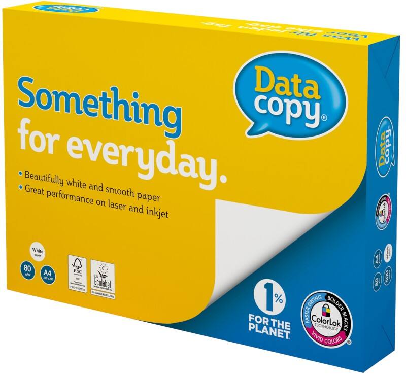 Data Copy Everyday A4 Druckerpapier Weiß 80 g/m² Glatt 4 Löcher 500 Blatt