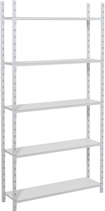 ARNO SPACE Arno Regale 5 Fachböden Verzinkt 1.000 x 300 x 2.000 mm Grau