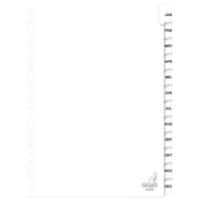 KANGARO Jan - Dez A-Z Register  A4 Weiß 10-teilig 190 g/m² Pappkarton 23 Löcher PK412JM