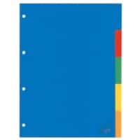 KANGARO Blanko Blanko Register  A4 Färbig sortiert 10-teilig PP (Polypropylene) 4 Löcher A405
