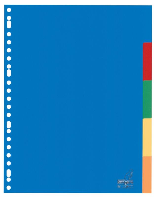 KANGARO Blanko Blanko Register  A4 Färbig sortiert 10-teilig PP (Polypropylene) 23 Löcher A405M