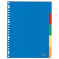 KANGARO Blanko Blanko Register  A4 Färbig sortiert 10-teilig PP (Polypropylene) 23 Löcher A405M