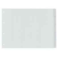 KANGARO Blanko Blanko Register  A3 quer Grau 5-teilig PP (Polypropylene) 4 Löcher G305FB