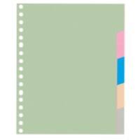 KANGARO Blanko Blanko Register  A5 Färbig sortiert 5-teilig 180 g/m² Pappkarton 17 Löcher P505M 5 Blatt
