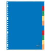 KANGARO Blanko Blanko Register  A4 Färbig sortiert 10-teilig PP (Polypropylene) 23 Löcher A410M
