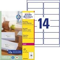 Avery LR7163-100 Universaletiketten A4 99,1 x 38,1 mm 100 Blatt à 14 Etiketten