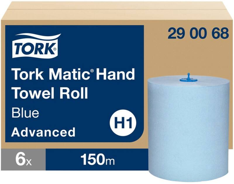 Tork Matic Advanced  Papierhandtücher H1 Gerollt Blau 2-lagig 150 m 290068 6 Rollen à 150 m
