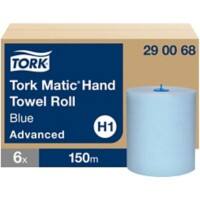 Tork Advanced Falthandtücher H1 Gerollt Blau 2-lagig 290068 6 Rollen à 150 m