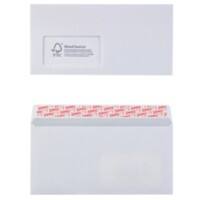 Office Depot Briefumschläge Mit Fenster DL 220 (B) x 110 (H) mm Abziehstreifen Weiß 100 g/m² 500 Stück