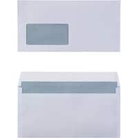 Office Depot Briefumschläge Mit Fenster DL 220 (B) x 110 (H) mm Abziehstreifen Weiß 80 g/m² 1000 Stück