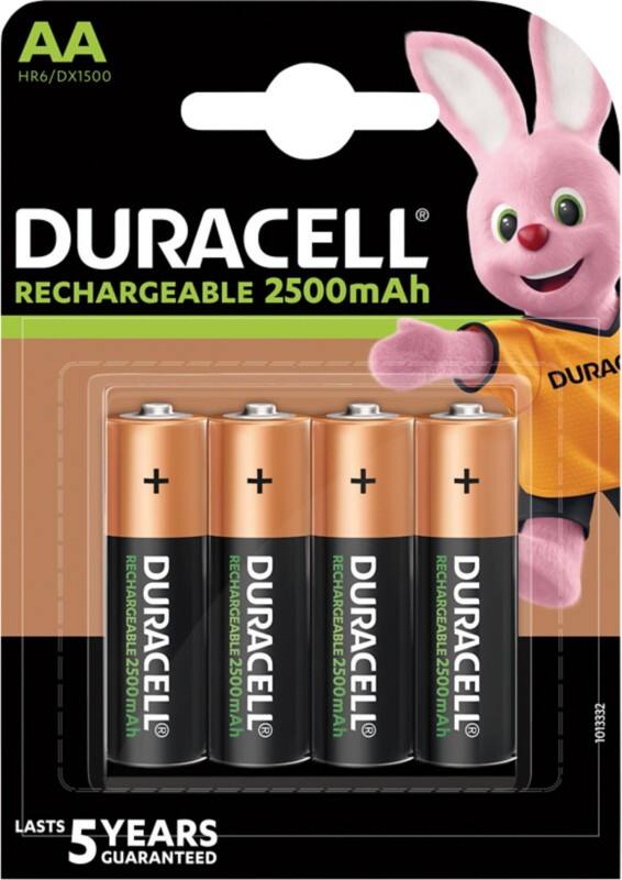 Duracell AA Wiederaufladbare Batterien Ultra Power LR6 2500 mAh NiMH 1,2 V 4 Stück
