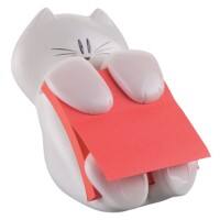 Post-it Haftnotizenspender CAT mit Super Sticky Z-Notes Haftnotizen Mohnrot 90 Blatt