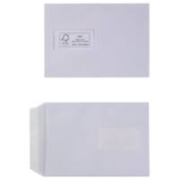 Office Depot Briefumschläge Mit Fenster C5 162 (B) x 229 (H) mm Abziehstreifen Weiß 100 g/m² 500 Stück