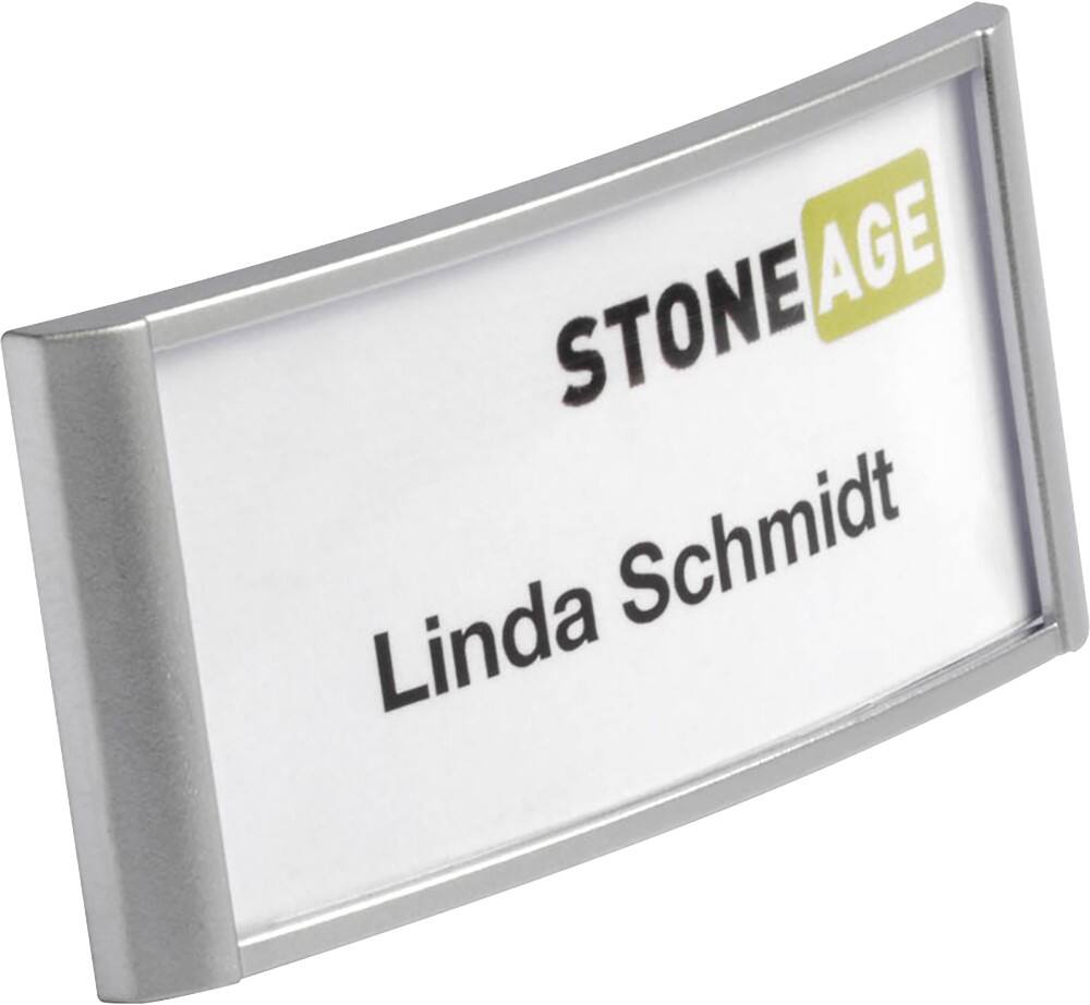 DURABLE Classic Namensschild mit Kombiklemme Querformat 74 x 34mm 854323 10 Stück