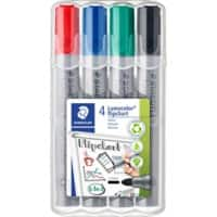 STAEDTLER Flipchart marker 356 WP4 Rundspitze 2 mm Färbig sortiert 4 Stück