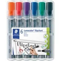 STAEDTLER Flipchart Marker 356 WP6 Rundspitze 2 mm Färbig sortiert 6 Stück