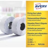 AVERY Zweckform Etiketten PLP1226 Weiß 2,6 x 1,2 cm 10 Pack à 1500 Etiketten